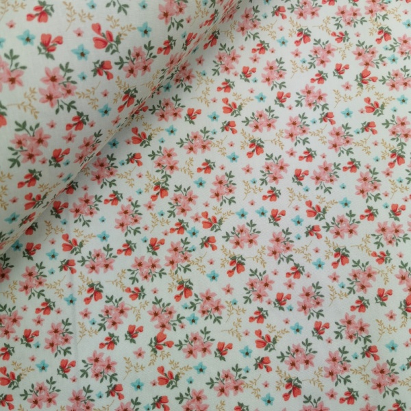 Floral Poplin Design 20 - CORAL